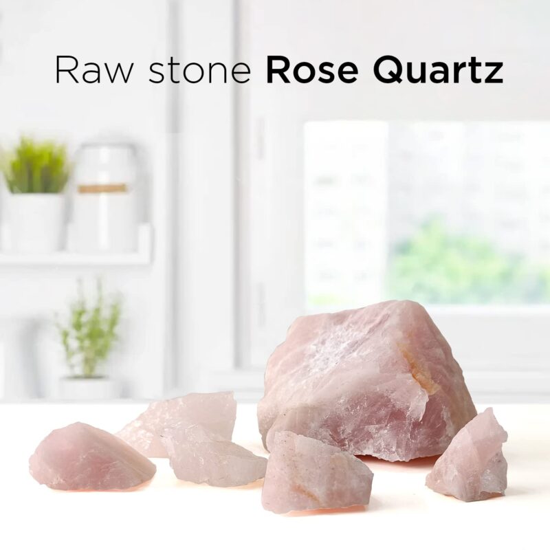 Shubhanjali Original Healing Crystal Raw Rose Quartz Stone for Reiki, Vastu, Meditation & Home Décor | 200gm | Natural Crystal Stone Gem Stone | Natural Crystals Products | Perfect Gift - Image 2