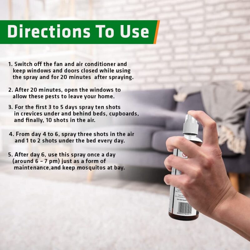 Herbal Strategi Mosquito Repellent Room Spray Refill - 500ml | Effective Against Mosquitoes Causing Dengue Zika Chikungunya | 100% Herbal and Chemical Free | Baby and Pet Safe | Ayush Certified - Image 5