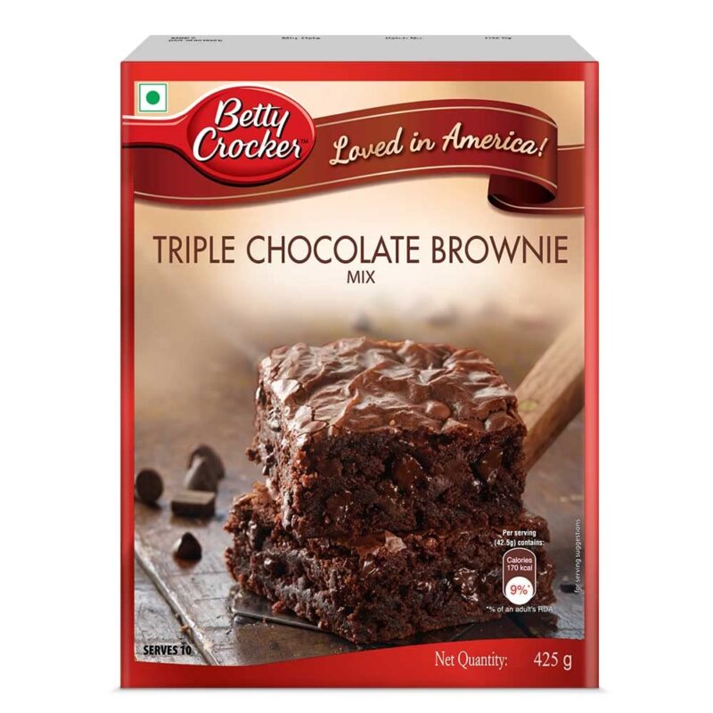 Betty Crocker Triple Chocolate Brownie Cake Mix, 425g