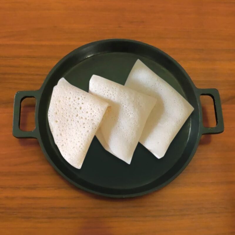 SWASTHA COOKWARE Cast Iron Material Neer Dosa Tawa Double Handle | Pre-Seasoned Super Smooth Cast Iron Neer Dosa Tawa | Black Color - Image 2