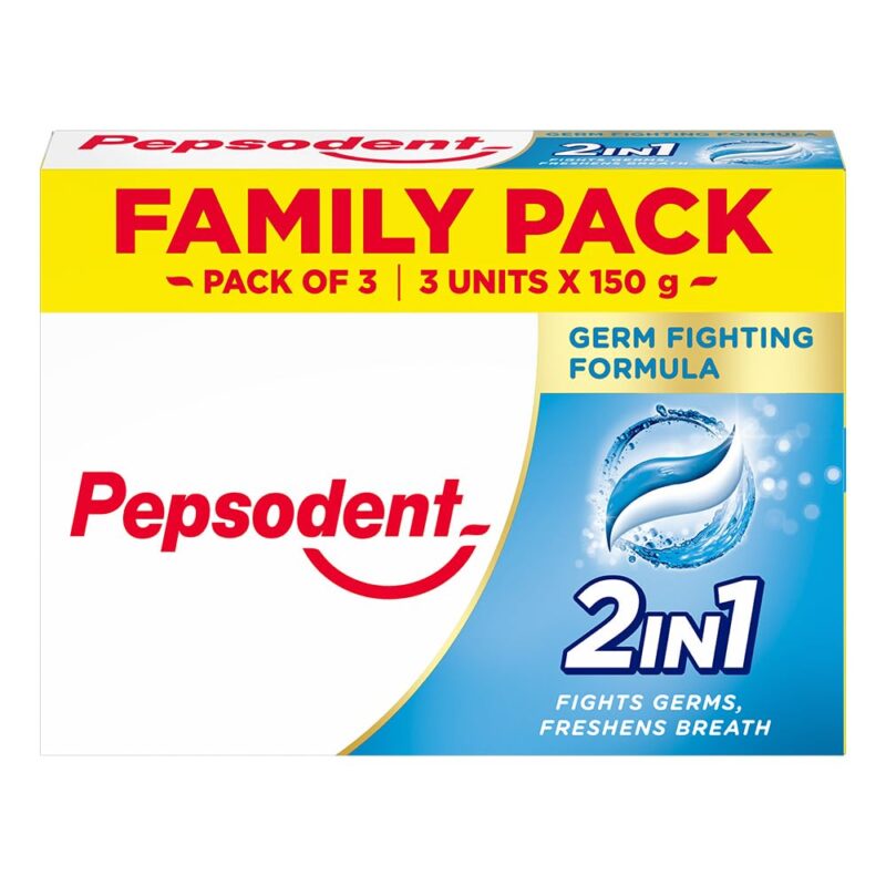 Pepsodent 2 in 1 Cavity Protection - 150 g (Pack of 3)