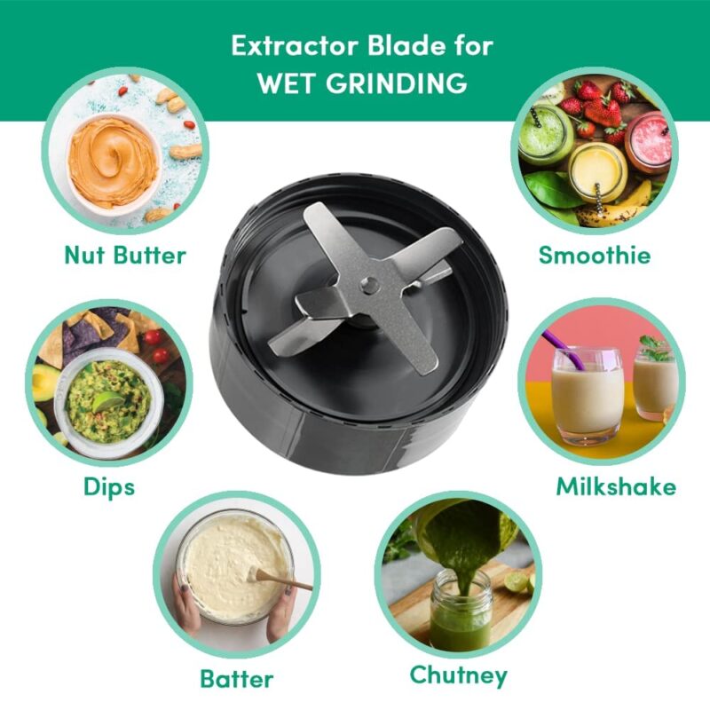 Nutribullet PRO 900W, 12 Pcs Set, USA #1 Mixer/Grinder/Smoothie Maker, "The Original Nutribullet", Food Processor, Best Blender, 3 Unbreakable Jars, 2 Blade Set - Wet & Dry (900W Slate) - Image 3