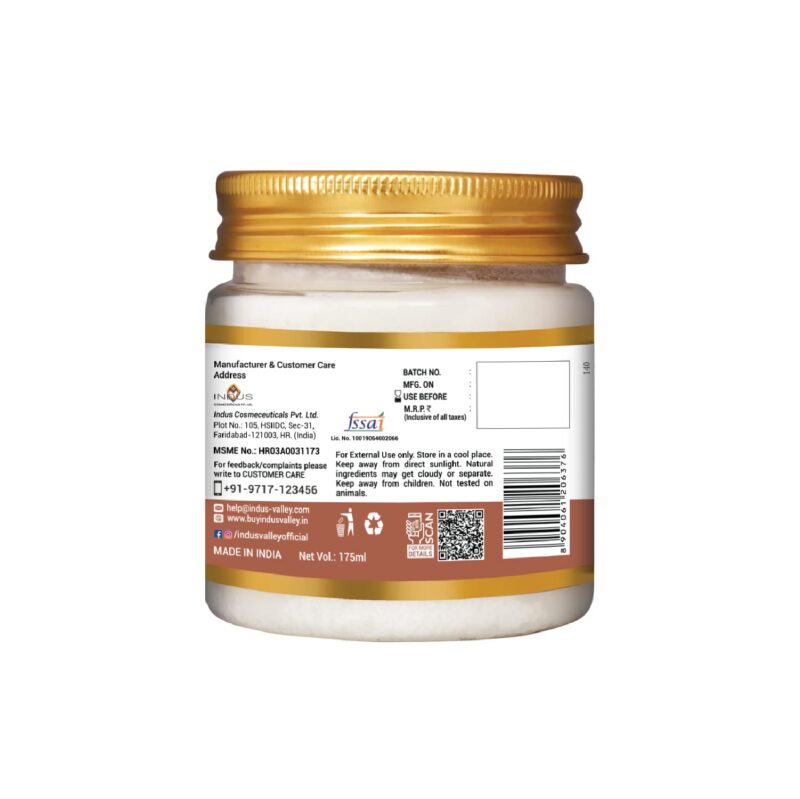 INDUS VALLEY Bio Organic Extra Virgin Pure Coconut Oil for All Skin Type & Hair Growth, Reduces Dandruff, Helps to Prevents Hairfall for Men & Women, Sulphate & Paraben Free - 175ml - Image 8
