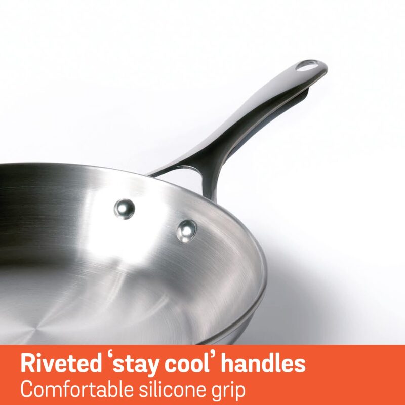 Meyer Select Stainless Steel Open Frypan 26cm (Induction & Gas Compatible) - Image 4