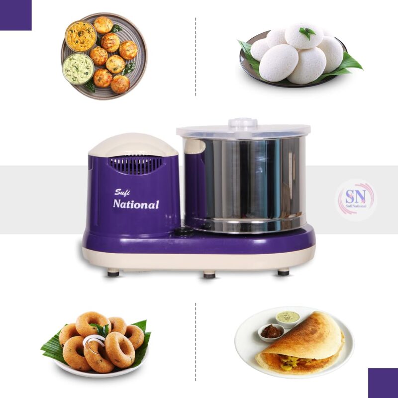 Sufi National Abs Smart Wet Grinder, 2L (Blue) Output - 150 watts, Input 230 V (Blue) - Image 6