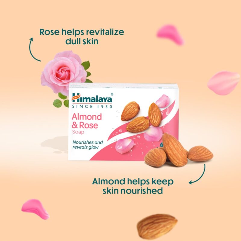 Himalaya Herbals Almond & Rose Soap, 75gm - Image 4