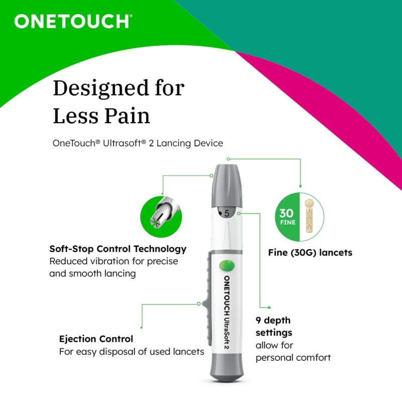OneTouch Select Plus Simple glucometer machine | Simple & accurate testing of Blood sugar levels at home | Global Iconic Brand | FREE 10 Test Strips + 10 Sterile Lancets + 1 Lancing device - Image 4