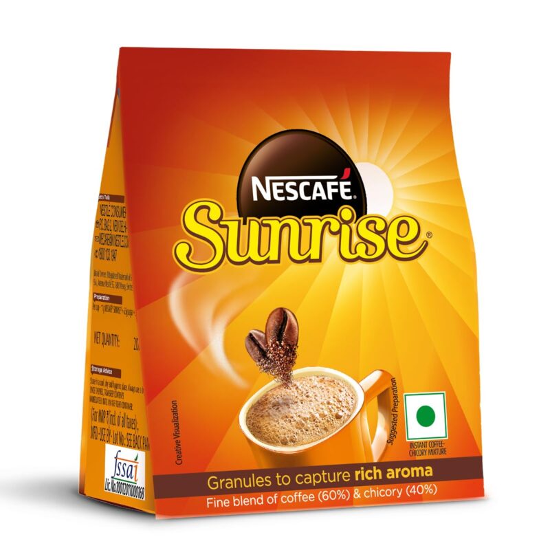 NESCAFE Sunrise Instant Coffee Powder | Strong Taste for the perfect start to your day | Coffee Chicory-Mix | 190g/200g Stabilo ( Weight may vary upwards ) - Image 6