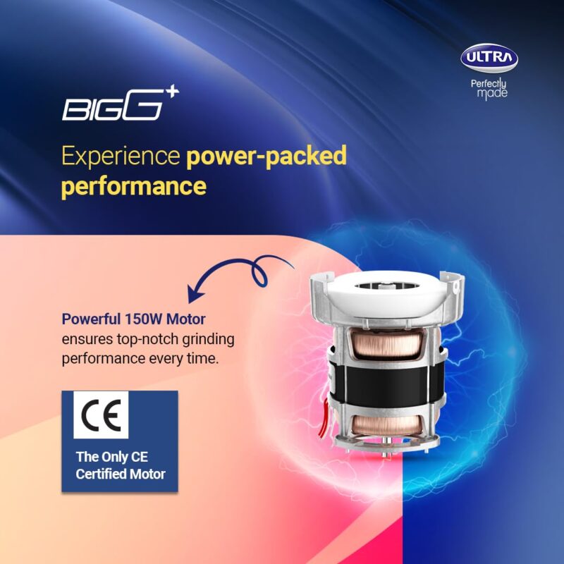 Ultra Stainless Steel Bigg+ 2.5L Wet Grinder (Blue) - Image 2