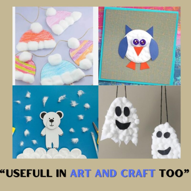 Leef Absorbent Pure Cotton Roll for Baby care | Cometic & Skincare Use | Soft Cotton for cleaning Wound's | Art & Craft's | Medical Use (500gm) - Image 3