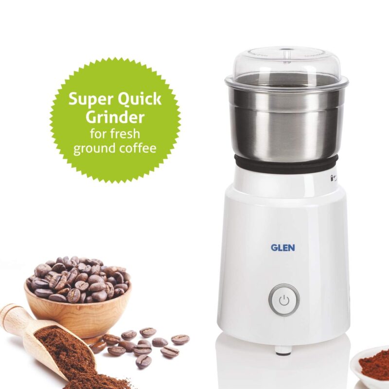 Glen Electric Mini Grinder 350 Watt | 1 Jar | ABS Body | ISI Certified| 2 Year Warranty White (SA 4045 NG) - Image 7