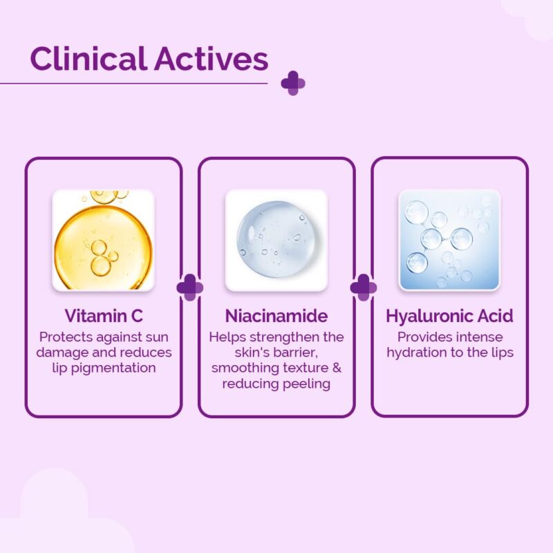 The Derma Co 1% Vitamin C Brightening Lip Balm with SPF 50 PA +++ I With Niacinamide & Hyaluronic Acid | Reduce Lip Pigmentation | Protects From Sun Damage | For Dark, Pigmented, Dry Lips | 4.5g - Image 6