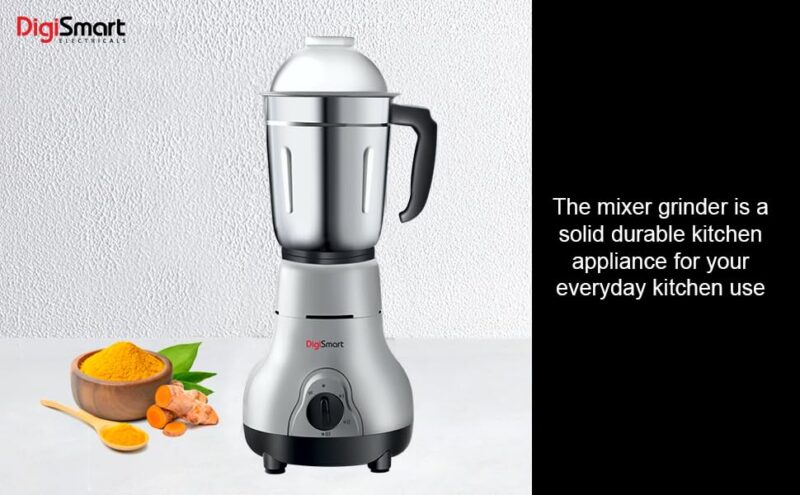 DigiSmart Kitchen Mate Powerful 600 Watt Mixer Grinder (Gray and Black) | 2 Jar | Comes With 2 Year Warranty (BLACK & GRAY) - Image 5