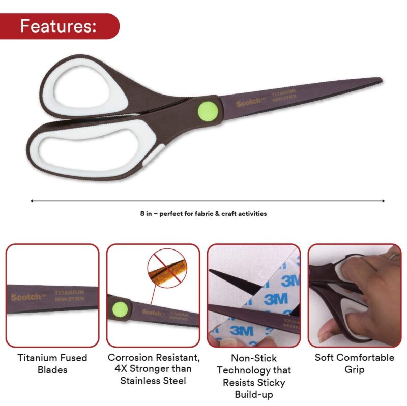 Scotch Non-Stick Scissor (Dark Brown) - Image 6