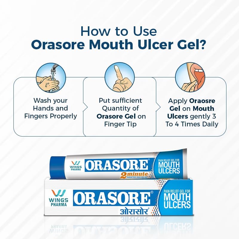 ORASORE Ultimate Oral Care Combo Pack With 1 Unit Each Of Mouth Ulcer Gel 12Gm, Mouth Ulcer Tablets (10) With Free Pen And Clear Mouth Wash (100Ml) - Image 5