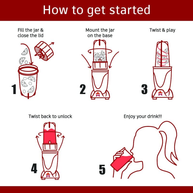 Wonderchef Nutri-Blend Juicer, Mixer, Grinder & Chopper|Complete Kitchen Machine|400W 100% Full Copper Motor|4 Unbreakable Jars|2 Years Warranty|Recipe Book by Chef Sanjeev Kapoor|Purple - Image 4