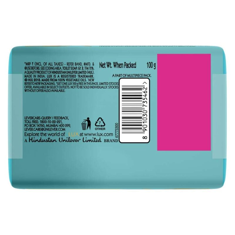 Lux Fresh Splash Water Lily & Cooling Mint Soap Bar|| 100 g (Buy 4 Get 1) - Image 8