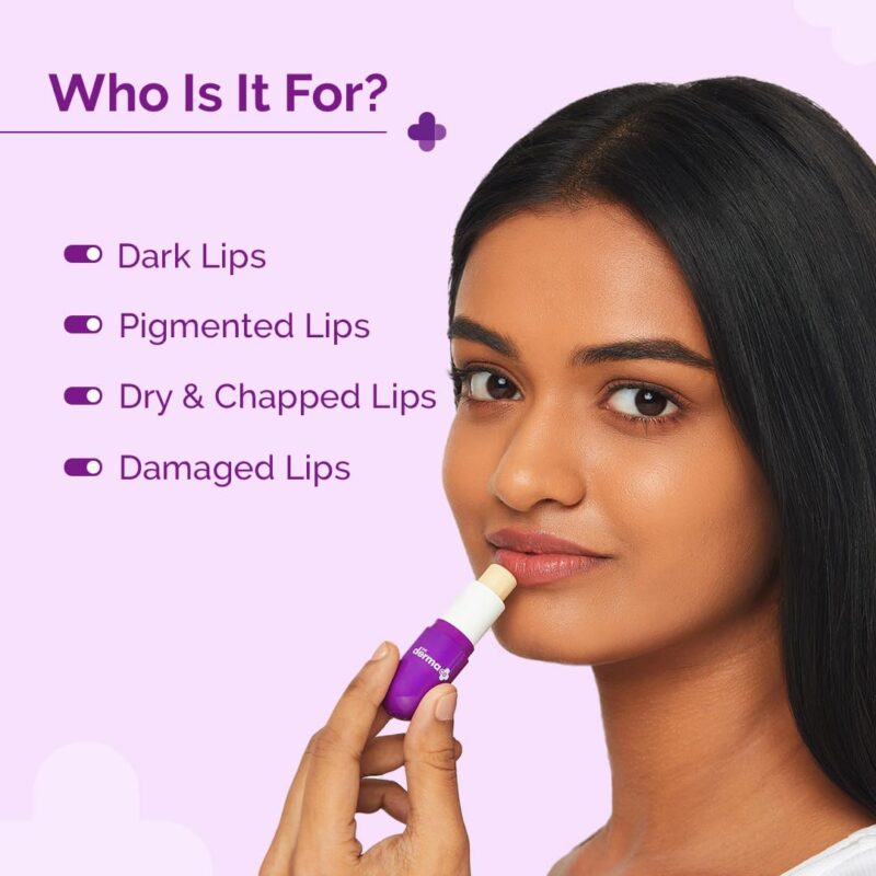 The Derma Co 1% Vitamin C Brightening Lip Balm with SPF 50 PA +++ I With Niacinamide & Hyaluronic Acid | Reduce Lip Pigmentation | Protects From Sun Damage | For Dark, Pigmented, Dry Lips | 4.5g - Image 8