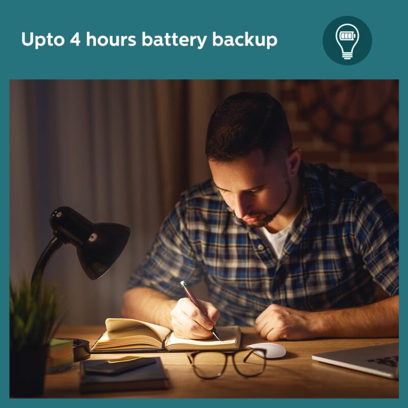 Philips 9W B22D LED Emergency Inverter Bulb (Cool Day Light/Crystal White, Pack of 1) - Image 6