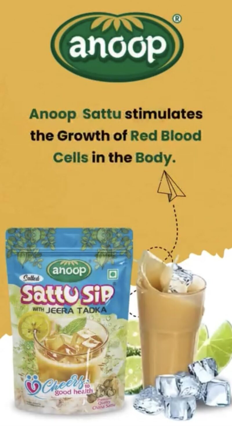 Anoop Sattu Sip (500gms*4) Pack of 4 (2kg) (Salted With Jeera Tadka) - Image 3