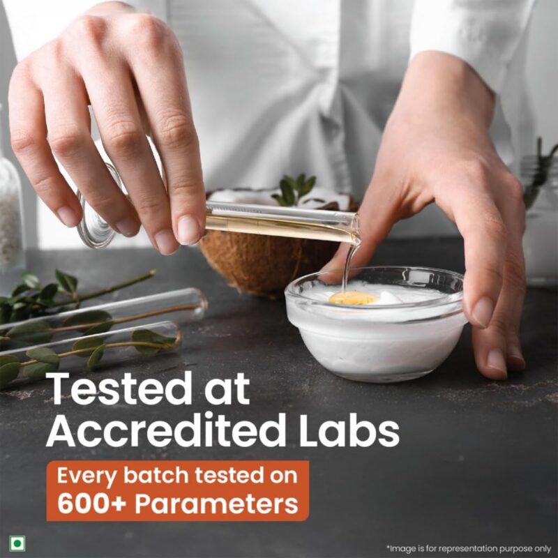 Organic India Virgin Coconut Oil, 500ml, Lab Tested on 600+ Parameters, Certified Organic, Extracted from Organically Grown Coconut Milk, Cold Pressed, Authentic Flavour, Multipurpose Oil - Image 7