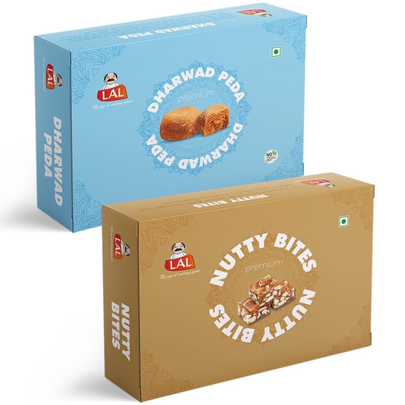 Dharwad Peda 400gm & Sugarless Nuttybites 400gm - Image 2