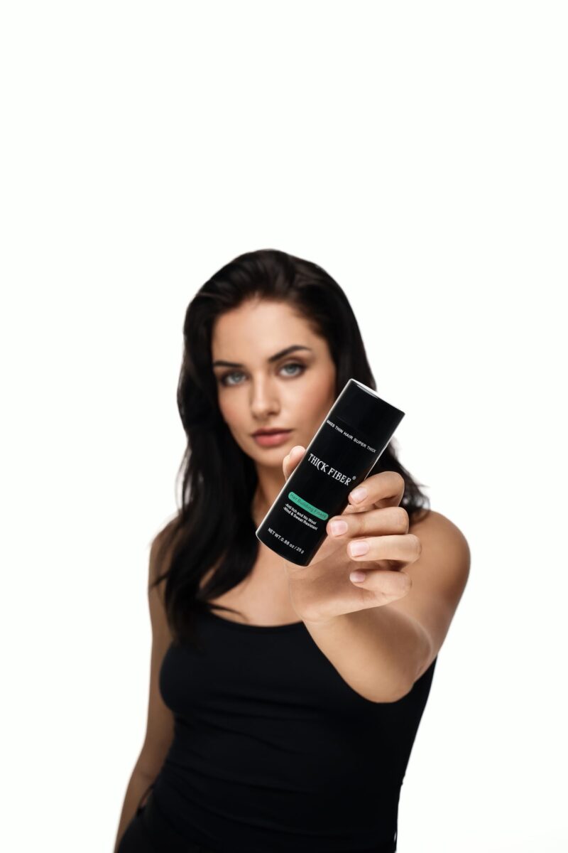 Thick Fiber - Hair Building Fibers (Black)- Hair Fibers For Thin & Fine Hair -Hair Thickening Fibers for Men & Women (25 g (Pack of 1)) - Image 7