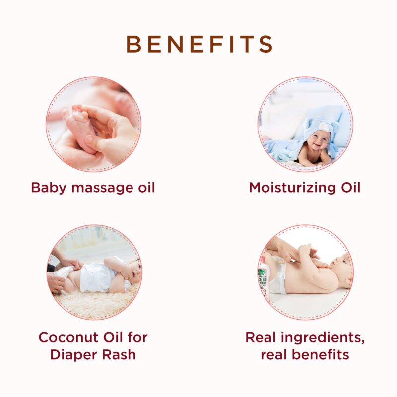 KLF Nirmal Virgin Baby Coconut Oil | Baby Massage Oil | 400 ml| For soft and supple skin | A Natural skin moisturizer | Great for Diaper Rashes | Baby Friendly Pack - Image 6