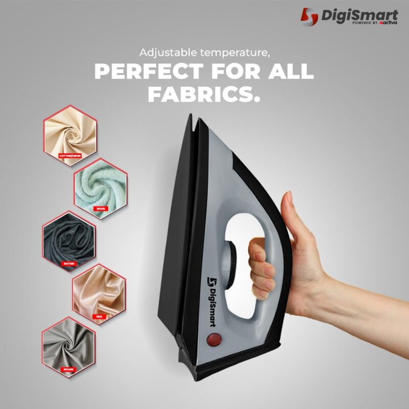 DIGISMART Kitchen Mate 750 Watt Mixer Grinder with 3 Jars for Grinding, Mixing with Powerful Motor with 1150 Watt Light Weight Lancer Dry Iron come with 2 Years Warranty (Black, Combo Offer) - Image 7