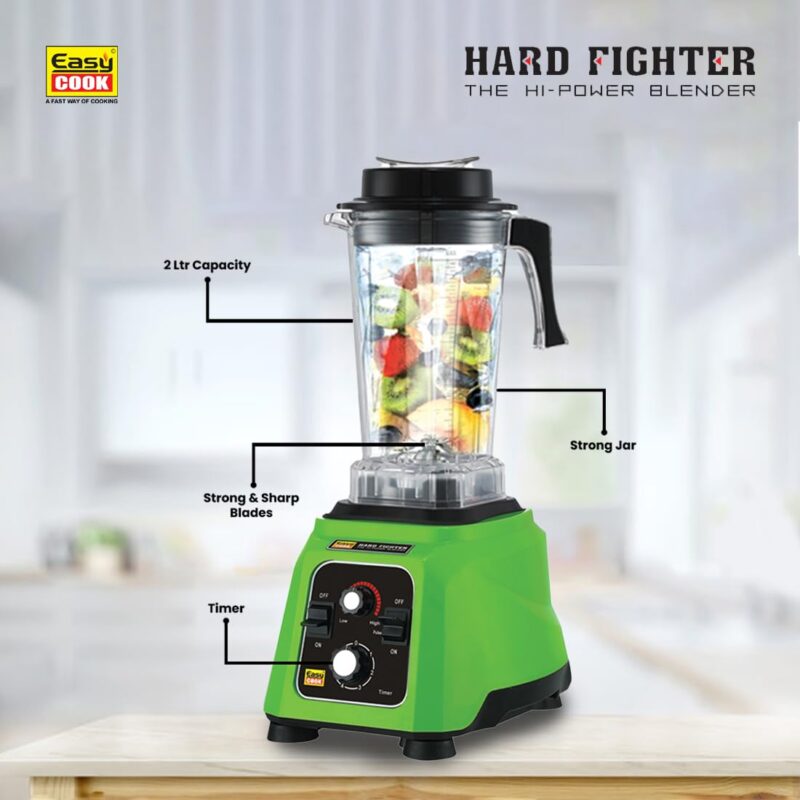 Easycook Hardfighter 1500 Watt Mixer Juicer Grinder | Heavy Duty Commercial Blender | Industrial Blender | 4x Performance - Image 3