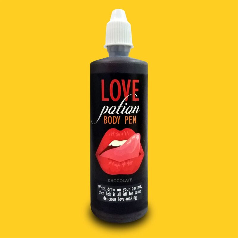 exciting Lives - Love Potion Body Pen - Chocolate Ink to write on Skin - Gift for Valentine's Day, For Girlfriend, Wife, Husband, Boyfriend, Lovers, Couples - Anniversary, Birthday - 80gms