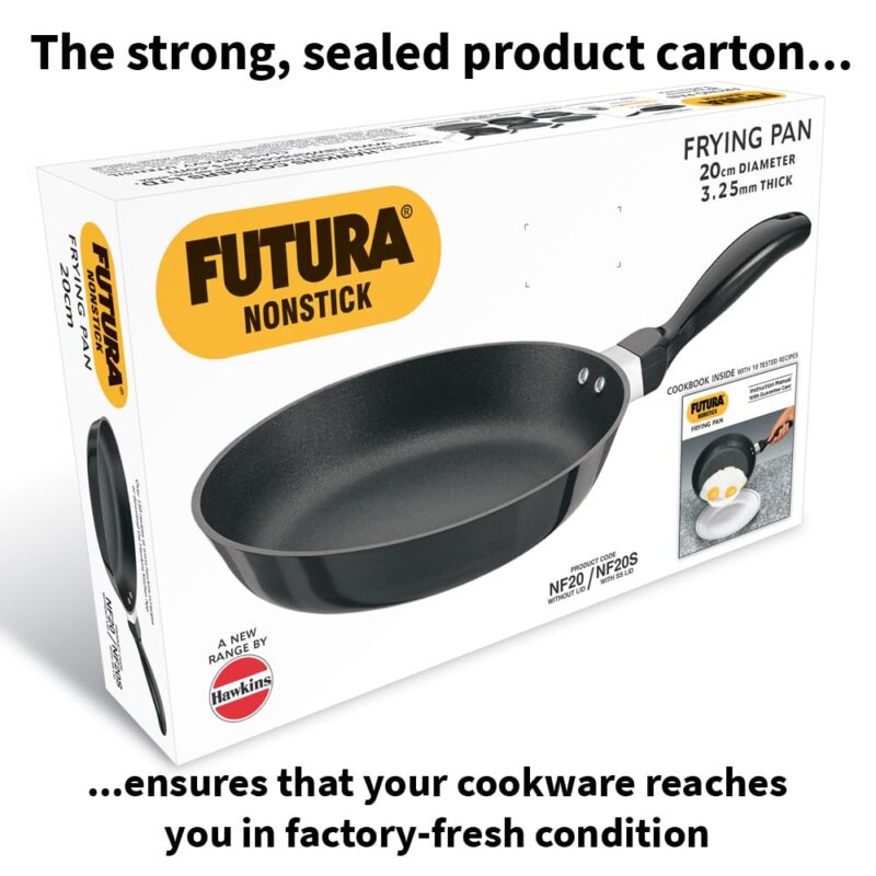 Hawkins Futura 20 cm Frying Pan, Non Stick Fry Pan, Small Frying Pan, Black (NF20) - Image 6