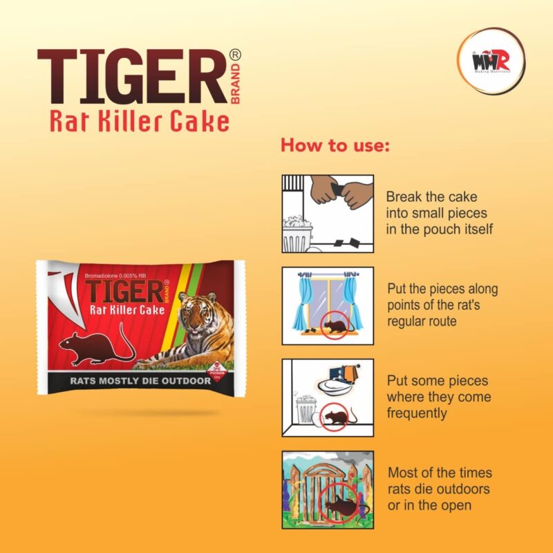 MMR Making Marvelous Home Biscuit Rat Killer Rodent Control Cake (25gm, 12 piece) - Green - Image 4