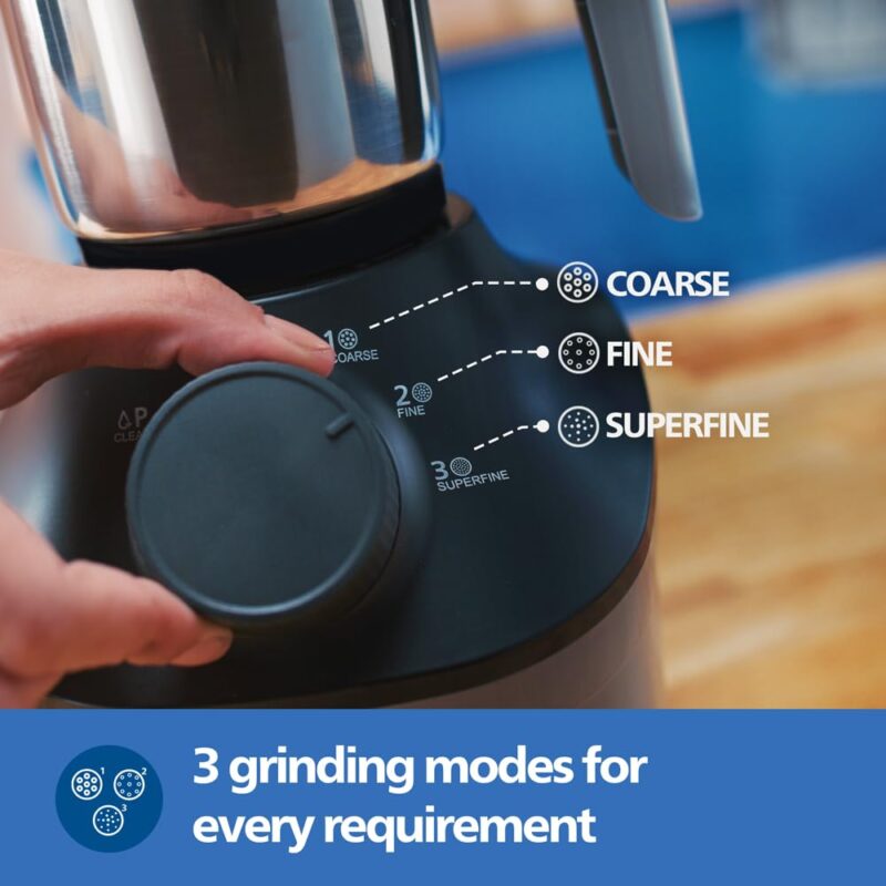Philips HL7770/00 Mixer Grinder, 800 Watt Powerful motor, 3 Jars, MicroGrind technology : Grind even 1 pepper; Choose Coarse, Fine, or Superfine for perfect textures every time - Image 4
