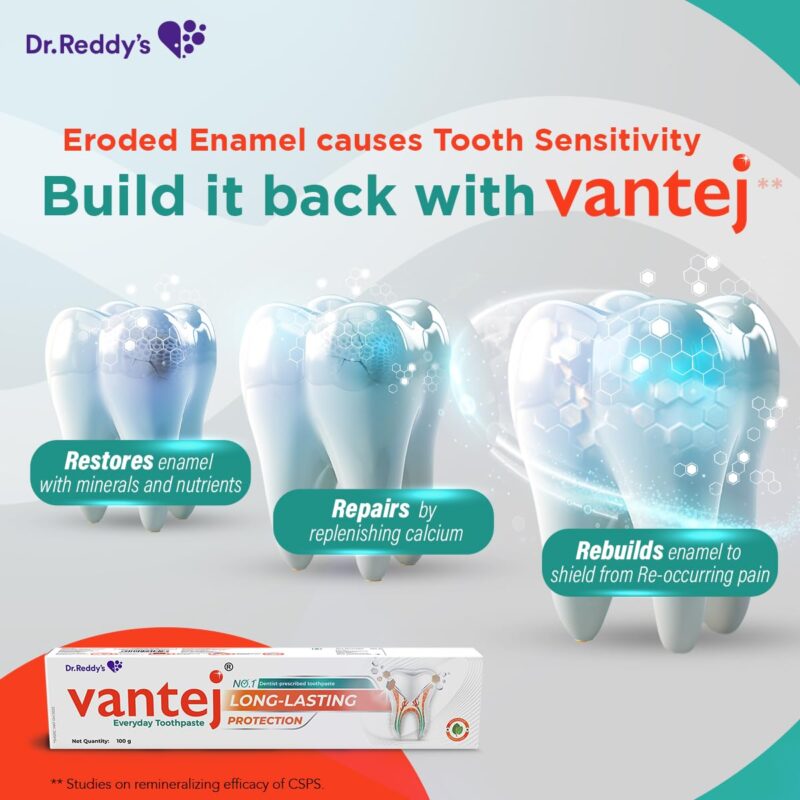 Vantej Tooth Sensitivity Toothpaste - 100g, White - Image 6