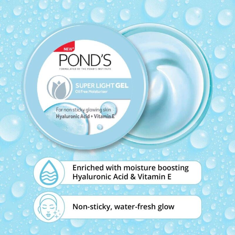 Pond's Super Light Gel Moisturiser, Oil-Free Moisturiser, 25g - Image 3