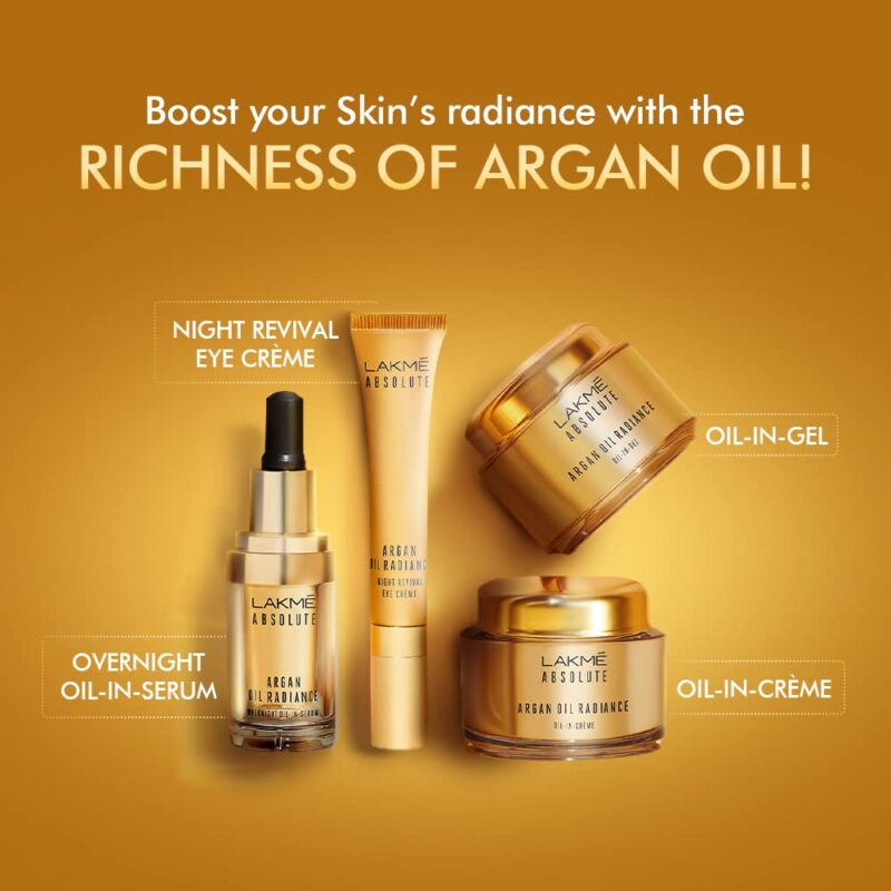 LAKMÉ Argan Oil Radiance Oil-in-Gel | Moisturizer For Dry Skin | Face Serum | 50 g - Image 3