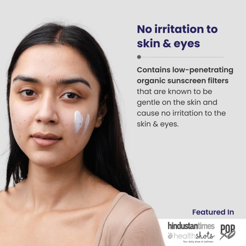 RE' EQUIL Oxybenzone and OMC Free Sunscreen For Oily, Sensitive & Acne Prone Skin | Prevents Acne Breakouts | No White Cast | SPF 50 PA+++ | 50g - Image 4