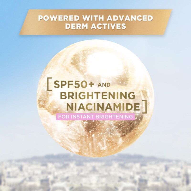 L’Oréal Paris Sunscreen, Non-Greasy, Brightening Sunscreen With Niacinamide, UVA & UVB Protection, With SPF 50 PA+++, Bright & Clear, UV Defender Serum Protector, 50 ml - Image 4