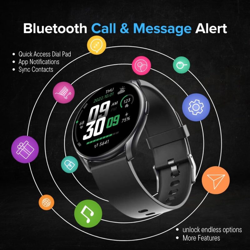 HEST HighSense GTR1 Smartwatch | IP68 Waterproof | 5-8 Days Battery Life | 100+ Sports Modes | Health Monitoring | Bluetooth 5.0 | 1.28" Display | Magnetic Charging | Customizable Watch Faces - Image 8