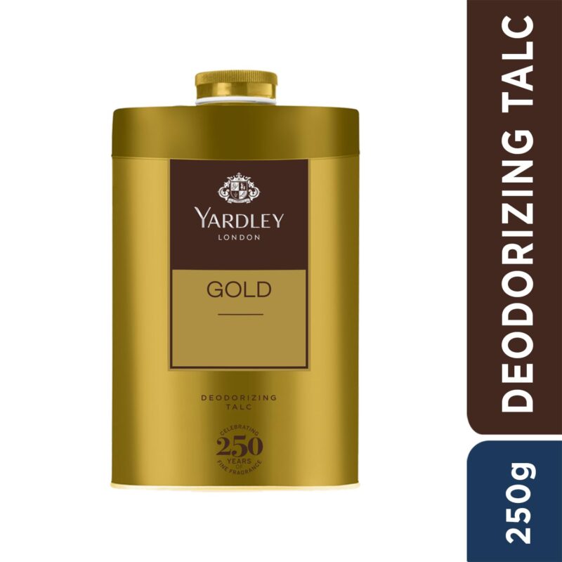 4x Yardley London Gold Deodorizing Talc| Fresh Woody Scent| Masculine Fragrance| Body Talc for Men| 250g - Pack of 4 - Image 6