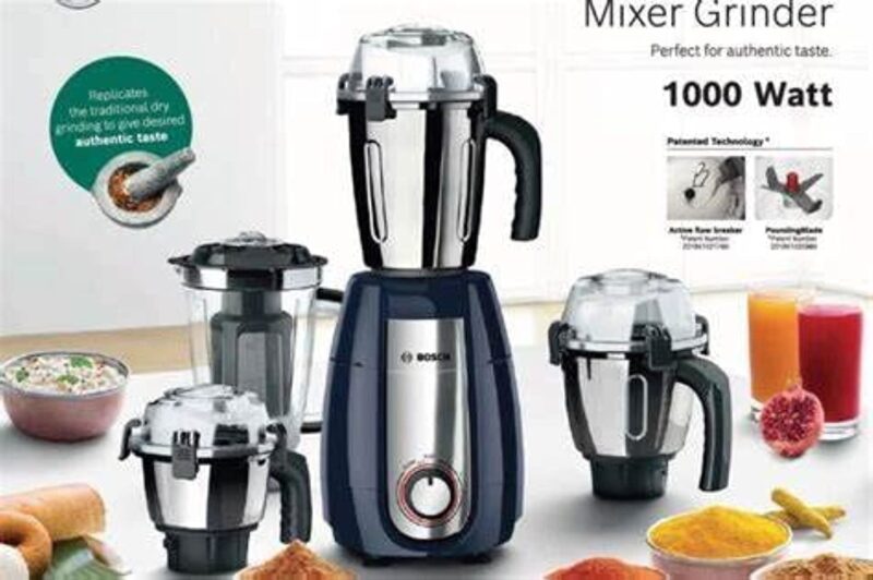 Bosch TrueMixx Pro Mixer Grinder MGM8842DIN 1000 W 4 Jars, Dark Blue - Image 2