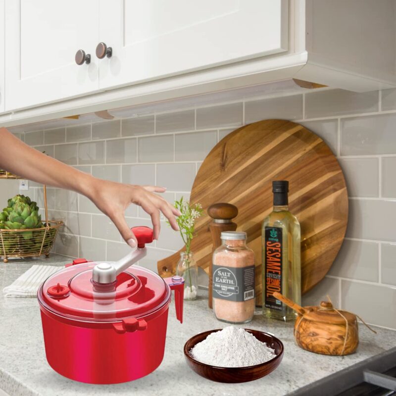 Suzec Plastic Atta Dough Maker with Beater, Chop & Churn 2 in 1 for Kitchen - Made in India (Multicolor) (2011) - Image 2