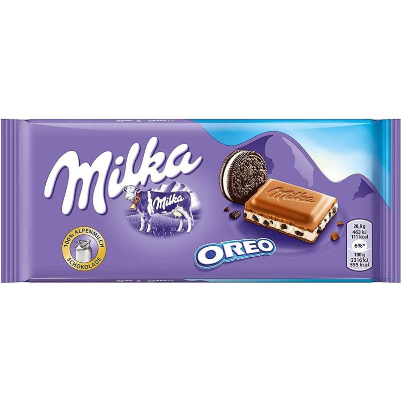 Milka Oreo Milk Chocolate Bar Pouch, 2 X 100 Grams - Image 2