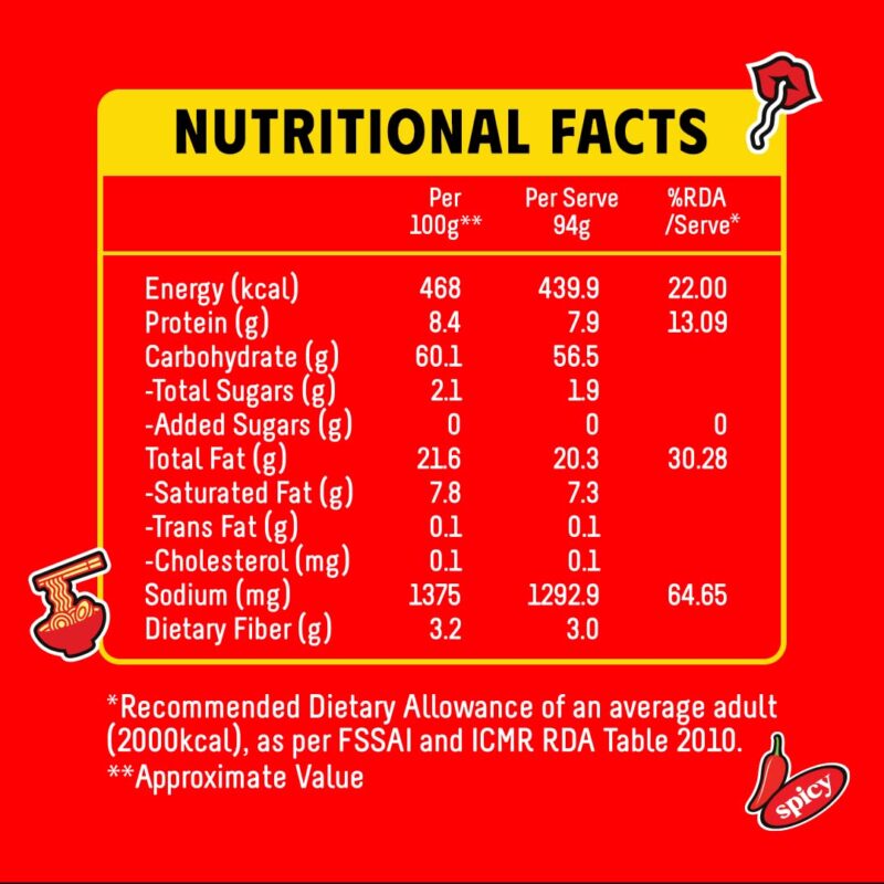 25x Masterchow K-chow Korean Masala Instant Ramen Noodles - 94g - Pack of 25 - Image 2