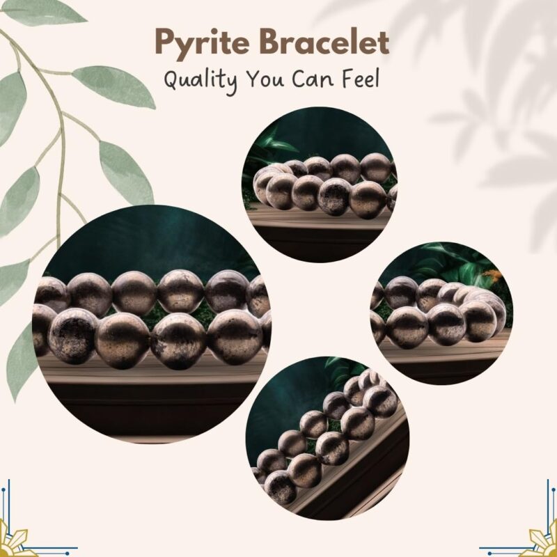 Plus Value Pyrite Bracelet Money Magnet Abundance Wealth Bracelet for Men Women Boys and Girls Reiki Healing Chakra (Beads Size: 8mm, Jute Bag) - Image 7