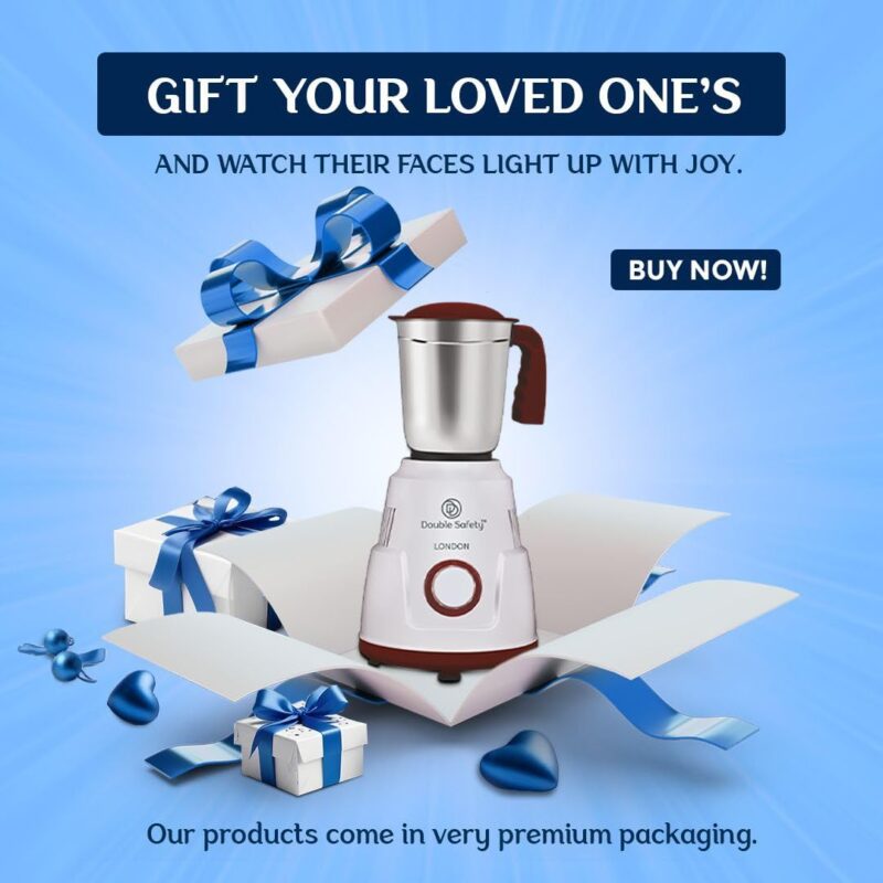 Double safety London Mixer Grinder 550 watts | 3 Stainless Steel Jars | Chutney Jar, Dry Grinding and Liquidizing jar to make chutneys, Milkshake, Smoothies, Puree | High Speed - Image 4