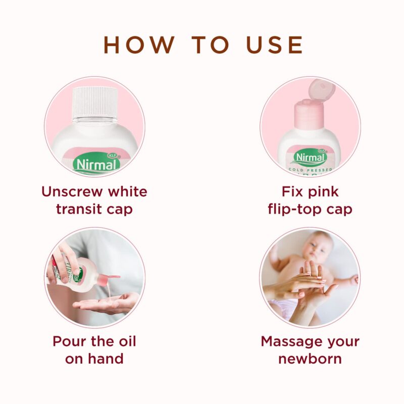 KLF Nirmal Virgin Baby Coconut Oil | Baby Massage Oil | 400 ml| For soft and supple skin | A Natural skin moisturizer | Great for Diaper Rashes | Baby Friendly Pack - Image 5