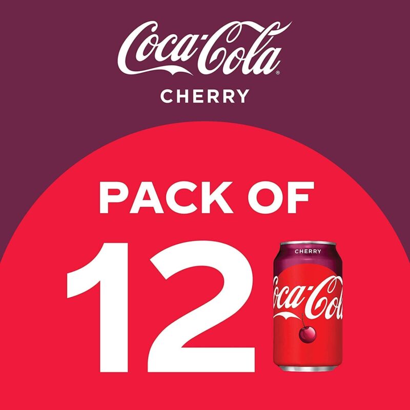 Coca-Cola Cherry Coke, 355 Millilitre, Vegetarian - Image 4