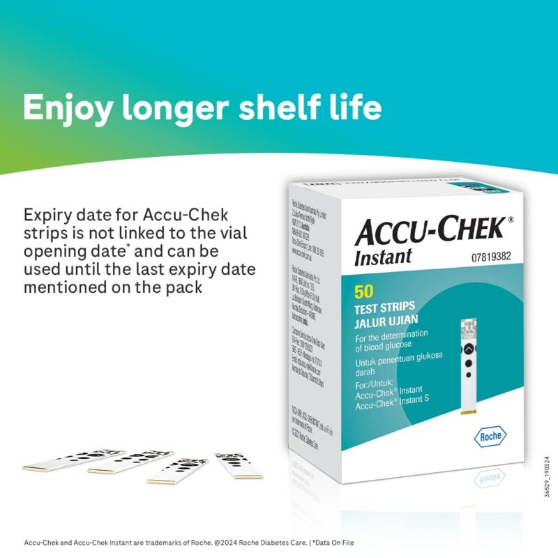 Accu-Chek Instant S Blood Glucose Glucometer Kit with Vial of 10 Strips, 10 Lancets and a Lancing device FREE for Accurate Blood Sugar Testing - Image 5